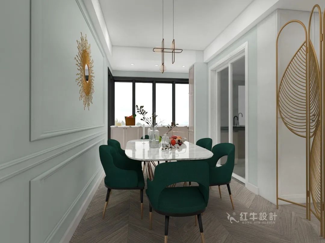 刘崇颖_豪门国际设计--电建洺悦府120㎡轻奢风格08效果图欣赏_餐厅
